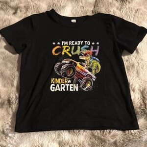 Ready to crush Kindergarten -T-Shirt with Dinosaur and Monster Truck